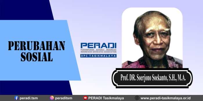 Pengertian perubahan sosial menurut soerjono soekanto