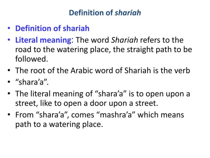 Pengertian syariah menurut bahasa dan istilah